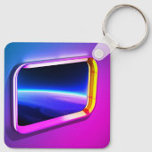 Elektrische ruimteportaalscène sleutelhanger (Achterkant)