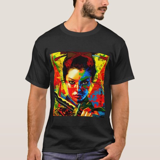 Elektrische Samurai - Ontwerp 1 T-shirt (Voorkant)