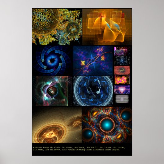 Elektrische schaap + druppel (diverse nr. 12) poster (Voorkant)