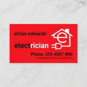elektrische schakeling met rode letter-e-elektrici visitekaartje (Voorkant)