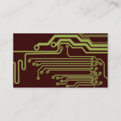 Elektrische schakelkaart bruin visitekaartje (Achterkant)