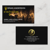 Elektrische schakelkaart Gele stroomverlichting Visitekaartje (Voorkant / Achterkant)