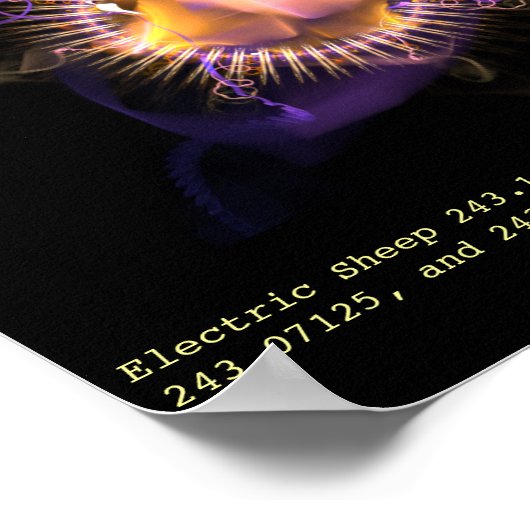 Elektrische schapen + druppels (diverse nr. 9) poster (Hoek)