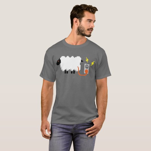 Elektrische schapen t-shirt (Voorkant volledig)
