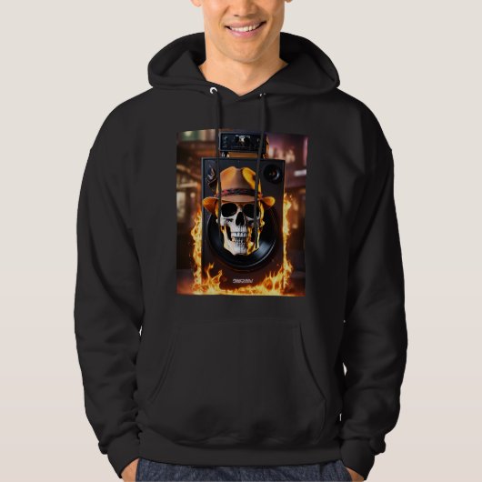 Elektrische schedel hoodie (Voorkant)