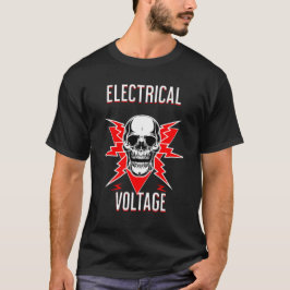 elektrische schedelspanning t-shirt