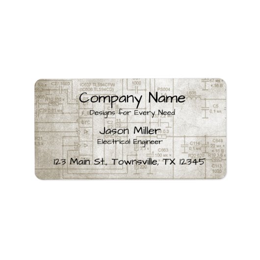 Elektrische schema's etiket (Voorkant)