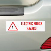 ELEKTRISCHE SCHOK HAZARD BUMPERSTICKER (Op auto)
