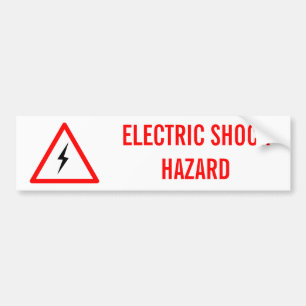 ELEKTRISCHE SCHOK HAZARD BUMPERSTICKER