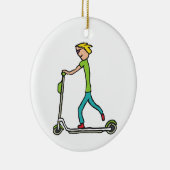 Elektrische scooter keramisch ornament (Rechts)
