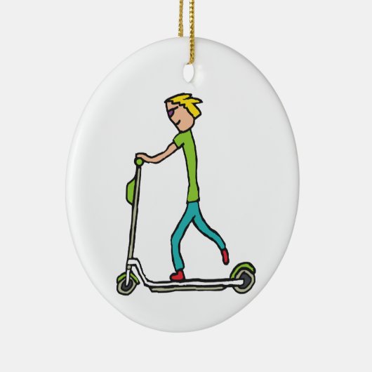 Elektrische scooter keramisch ornament (Rechts)
