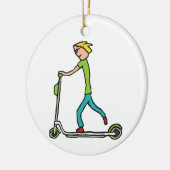 Elektrische scooter keramisch ornament (Links)