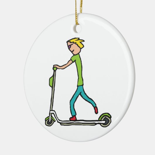Elektrische scooter keramisch ornament (Links)