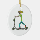 Elektrische scooter keramisch ornament (Rechts)
