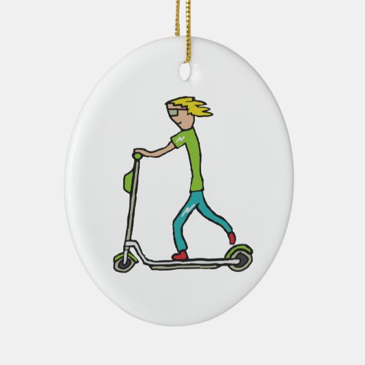 Elektrische scooter keramisch ornament (Rechts)