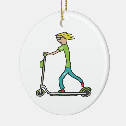 Elektrische scooter keramisch ornament (Links)