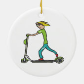 Elektrische scooter keramisch ornament (Achterkant)