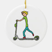 Elektrische scooter keramisch ornament (Achterkant)