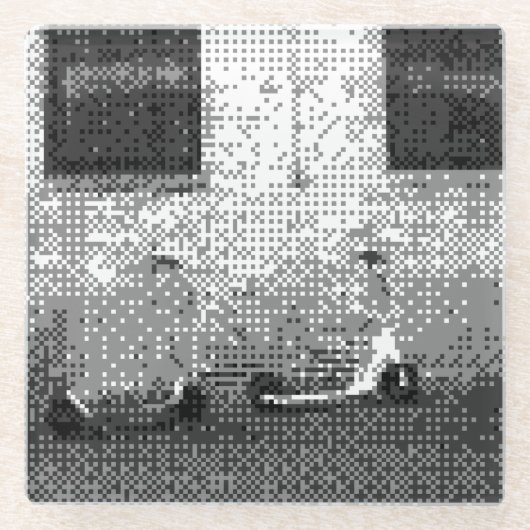 elektrische scooters glazen onderzetter (Voorkant)