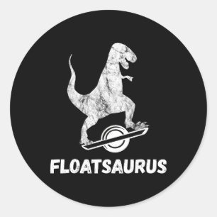 Elektrische Skateboard Float T-rex Saurus Eén Wiel Ronde Sticker