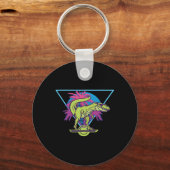 Elektrische Skateboard Moderne Zwevende T-rex Retr Sleutelhanger (Voorkant)