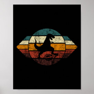 Elektrische Skateboard Vintage Retro Drijvende T-r Poster