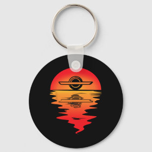Elektrische Skateboard Vintage Sunset Onewheel Flo Sleutelhanger