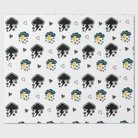 Elektrische Skies: Cloud Thunder inpakpapier. " Cadeaupapier (Vlak)