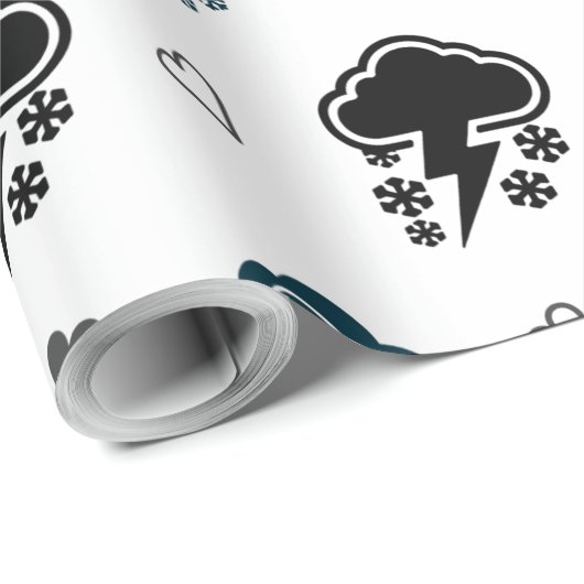 Elektrische Skies: Cloud Thunder inpakpapier. " Cadeaupapier (Rol Hoek)