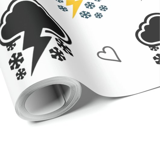 Elektrische Skies: Cloud Thunder inpakpapier. " Cadeaupapier (Rol Hoek)