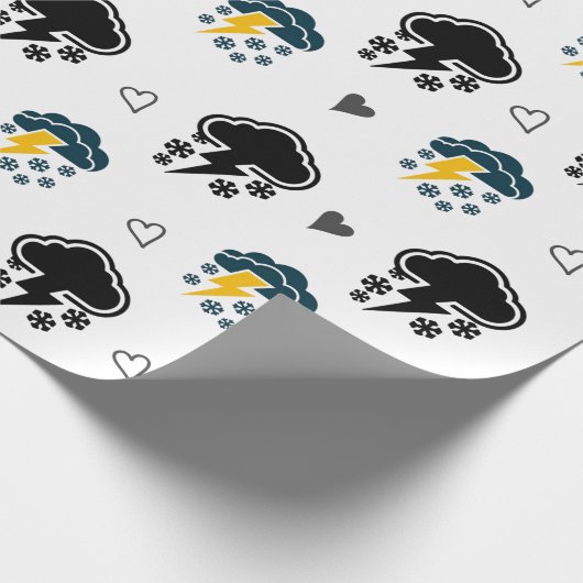 Elektrische Skies: Cloud Thunder inpakpapier. " Cadeaupapier (Hoek)