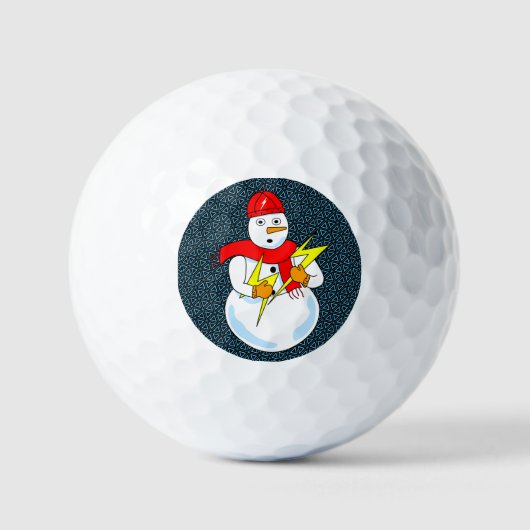 Elektrische Sneeuwman Golfballen (Voorkant)