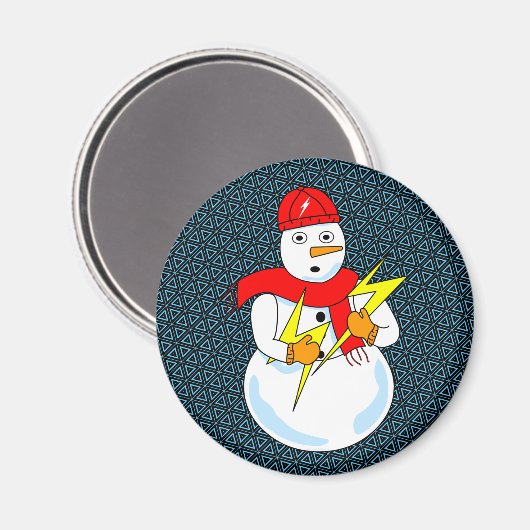 Elektrische sneeuwman magneet (Voorkant / Achterkant)
