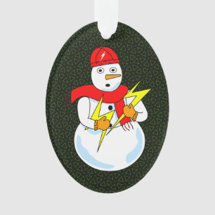 Elektrische sneeuwman ornament