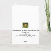 Elektrische sneeuwvlok feestdagen kaart (Achterkant)