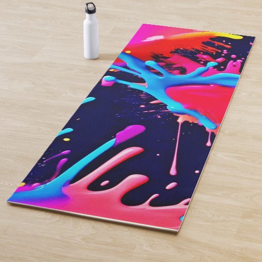 Elektrische Spatten van Levendige Kleuren Yogamat (In situ)