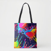 Elektrische Spetters van Levendige Kleuren Tote Bag (Voorkant)