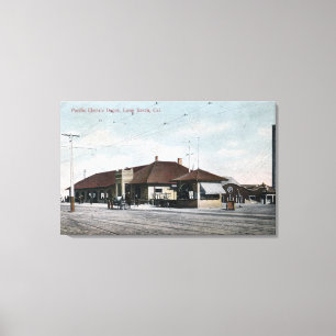 Elektrische spoorweg canvas afdruk