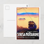Elektrische spoorweg Stresa-Mottarone, Italië,  Briefkaart (Voorkant / Achterkant)