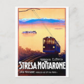 Elektrische spoorweg Stresa-Mottarone, Italië,  Briefkaart (Voorkant)