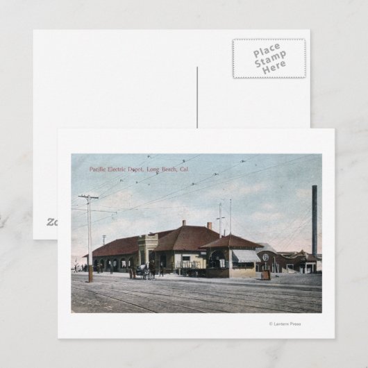 Elektrische spoorwegdepot briefkaart (Voorkant / Achterkant)