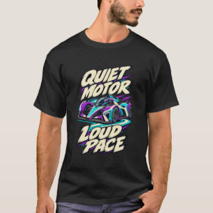Elektrische Sprint Stille Motor Luid Tempo T-shirt