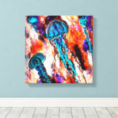 Elektrische sprint voor kwallen canvas afdruk (Insitu (Houten vloer))