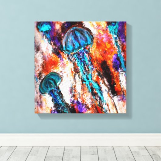 Elektrische sprint voor kwallen canvas afdruk (Insitu (Houten vloer))