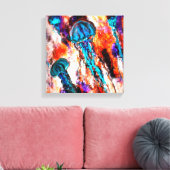 Elektrische sprint voor kwallen canvas afdruk (Insitu (Woonkamer))