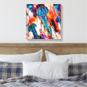 Elektrische sprint voor kwallen canvas afdruk (Insitu (Slaapkamer))