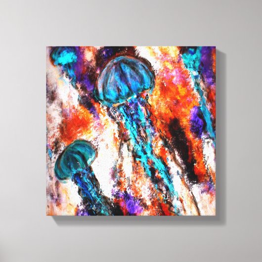 Elektrische sprint voor kwallen canvas afdruk (Voorkant)