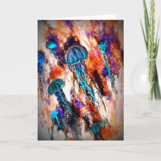 Elektrische sprint voor kwallen feestdagen kaart (Voorkant)