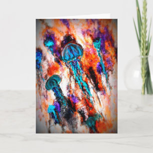 Elektrische sprint voor kwallen feestdagen kaart