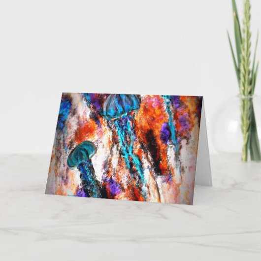 Elektrische sprint voor kwallen feestdagen kaart (Voorkant)